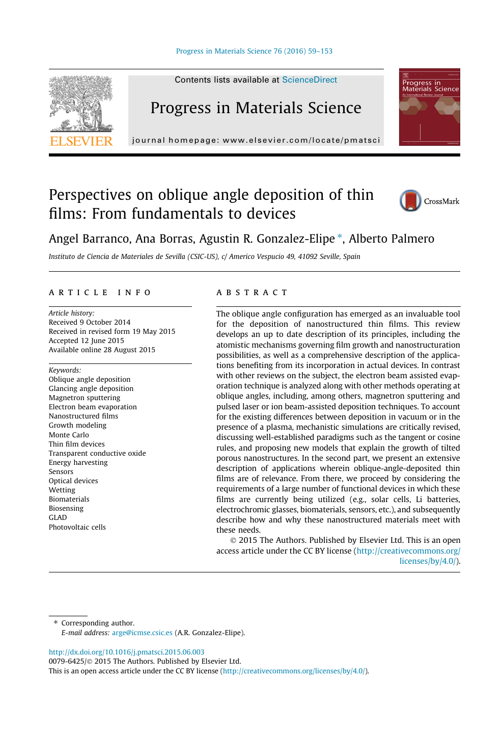 Perspectives On Oblique Angle Deposition Of Thin Films From Fundamentals To Devices Topic Of Research Paper In Nano Technology Download Scholarly Article Pdf And Read For Free On Cyberleninka Open Science Hub