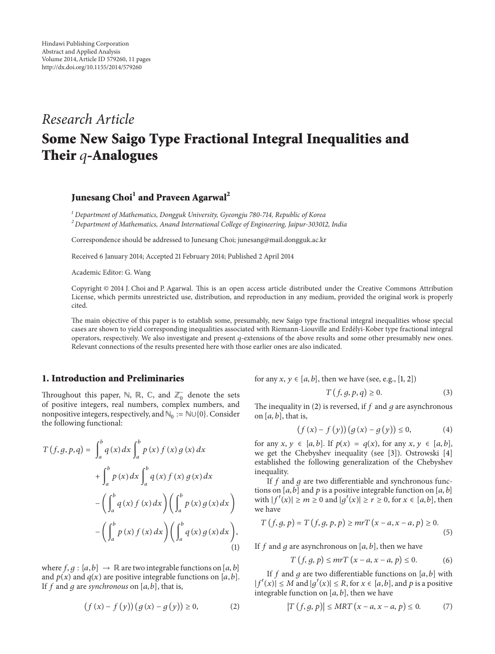 Some New Saigo Type Fractional Integral Inequalities And Their Q Analogues Topic Of Research Paper In Mathematics Download Scholarly Article Pdf And Read For Free On Cyberleninka Open Science Hub