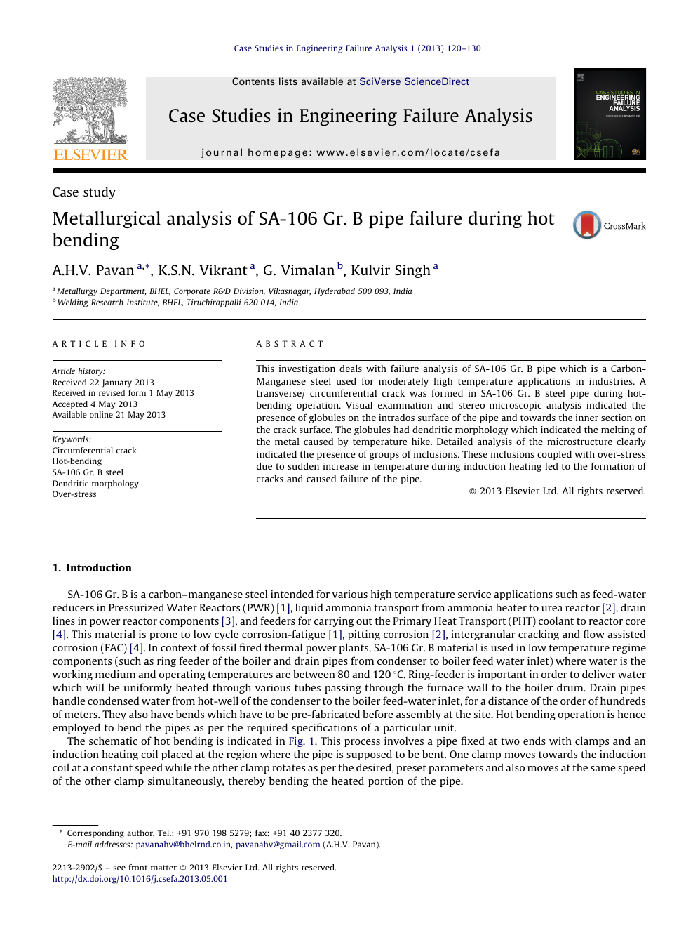 Metallurgical Analysis Of Sa 106 Gr B Pipe Failure During Hot Bending Topic Of Research Paper In Materials Engineering Download Scholarly Article Pdf And Read For Free On Cyberleninka Open Science Hub