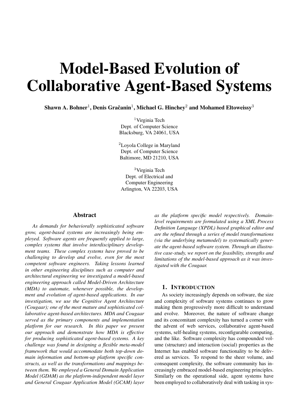 Model Based Evolution Of Collaborative Agent Based Systems - 