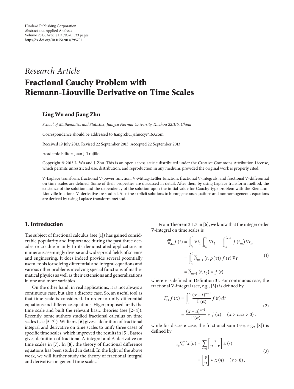 Fractional Cauchy Problem With Riemann Liouville Derivative On Time Scales Topic Of Research Paper In Mathematics Download Scholarly Article Pdf And Read For Free On Cyberleninka Open Science Hub