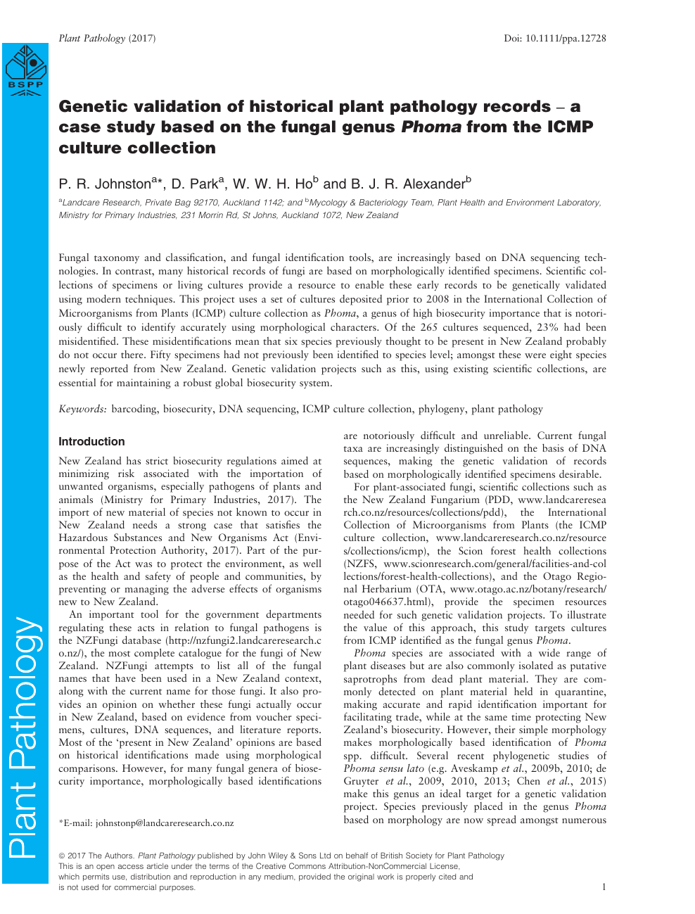 One stop shop: backbones trees for important phytopathogenic genera: I  (2014)