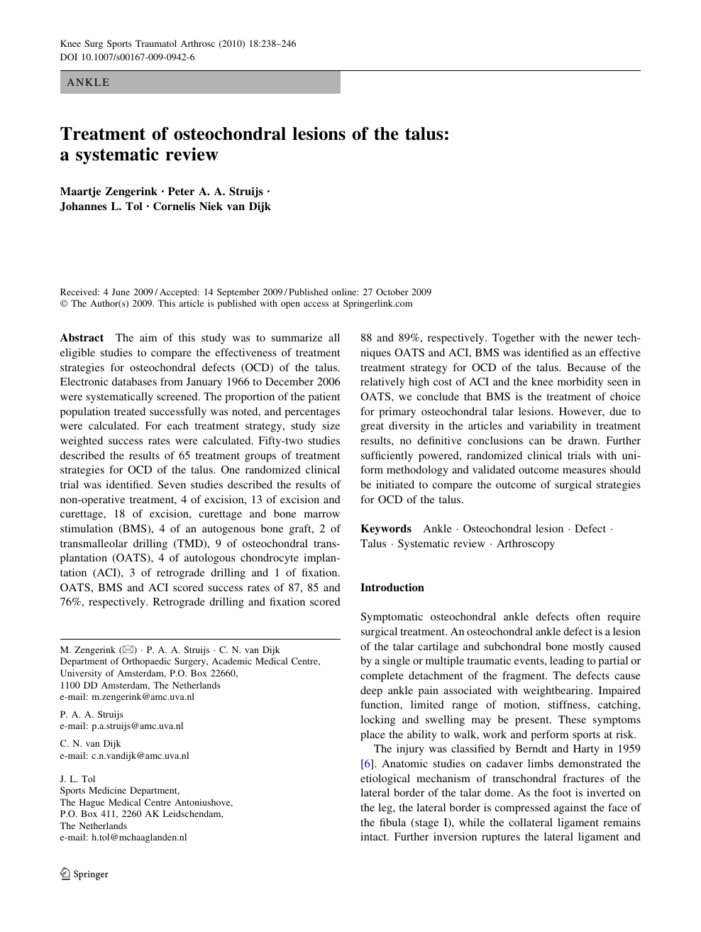 Treatment Of Osteochondral Lesions Of The Talus A Systematic Review Topic Of Research Paper In Clinical Medicine Download Scholarly Article Pdf And Read For Free On Cyberleninka Open Science Hub