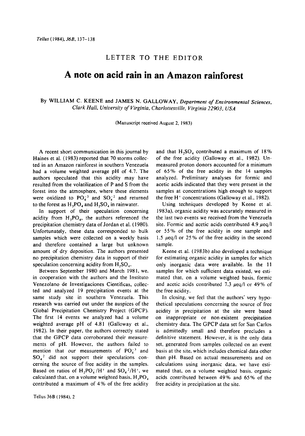 acid rain research paper