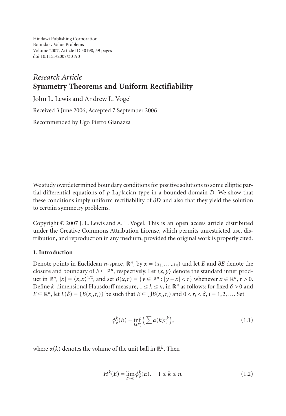 Symmetry Theorems And Uniform Rectifiability Topic Of Research Paper In Mathematics Download Scholarly Article Pdf And Read For Free On Cyberleninka Open Science Hub