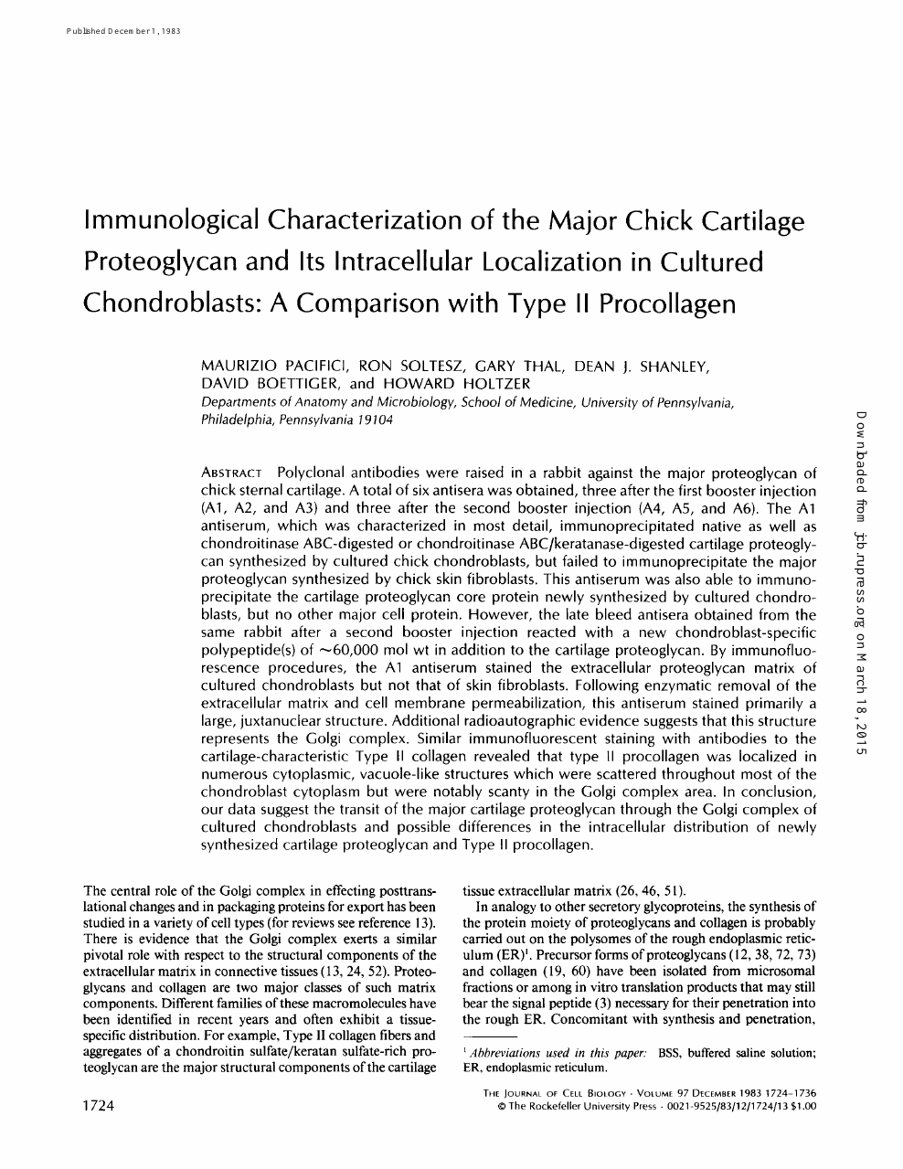 major chick cartilage proteoglycan 