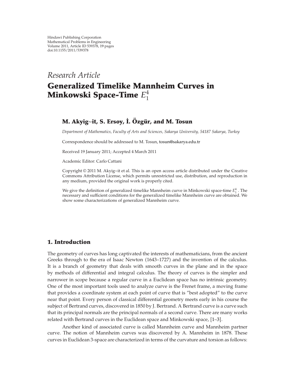 Generalized Timelike Mannheim Curves In Minkowski Space Time 𝐸𝟒𝟏 Topic Of Research Paper In Mathematics Download Scholarly Article Pdf And Read For Free On Cyberleninka Open Science Hub