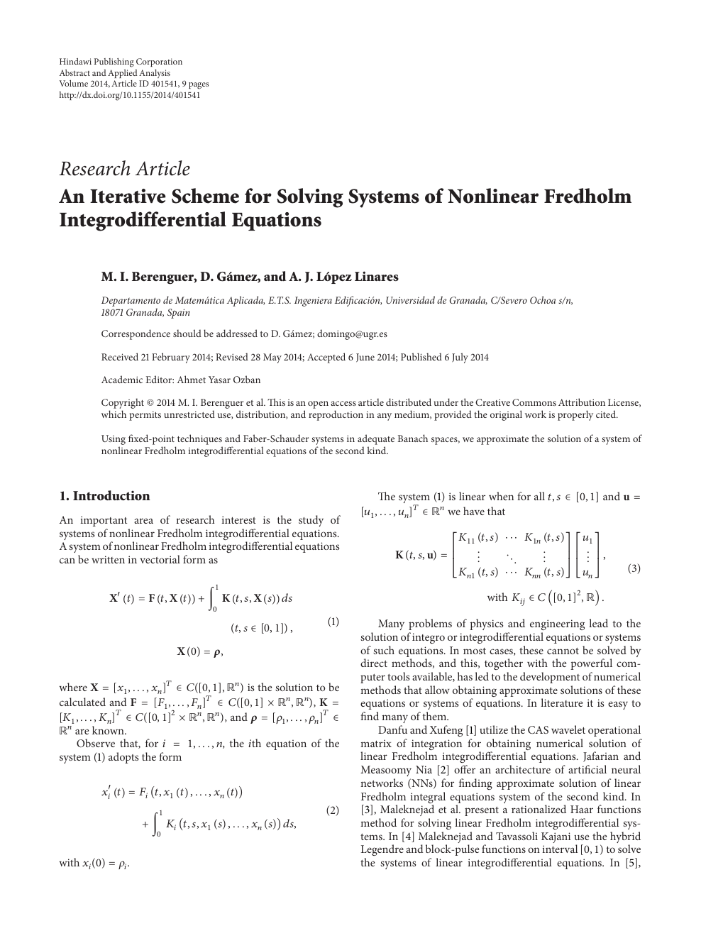 An Iterative Scheme For Solving Systems Of Nonlinear Fredholm Integrodifferential Equations Topic Of Research Paper In Mathematics Download Scholarly Article Pdf And Read For Free On Cyberleninka Open Science Hub