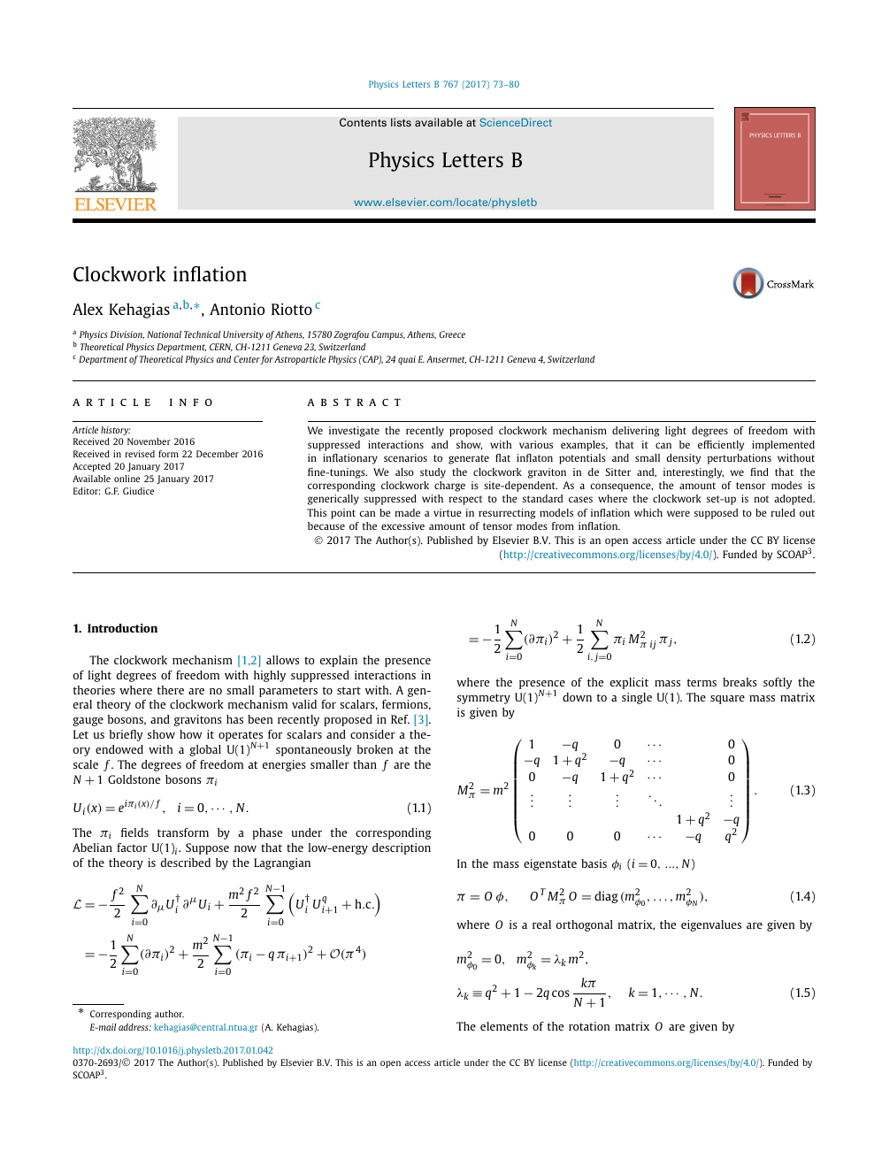 Clockwork Inflation Topic Of Research Paper In Physical Sciences Download Scholarly Article Pdf And Read For Free On Cyberleninka Open Science Hub