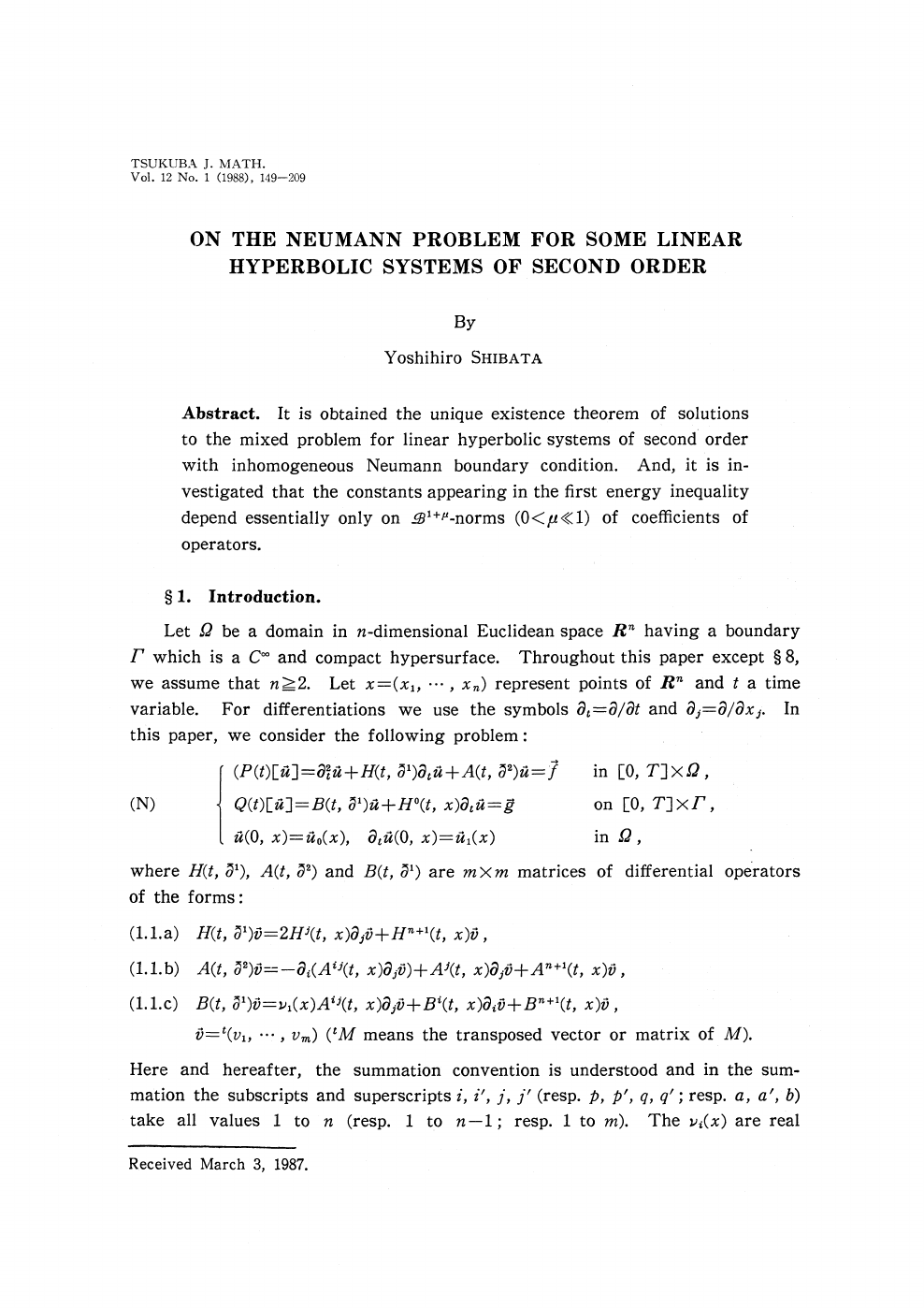 On The Neumann Problem For Some Linear Hyperbolic Systems Of Second Order Topic Of Research Paper In Mathematics Download Scholarly Article Pdf And Read For Free On Cyberleninka Open Science Hub