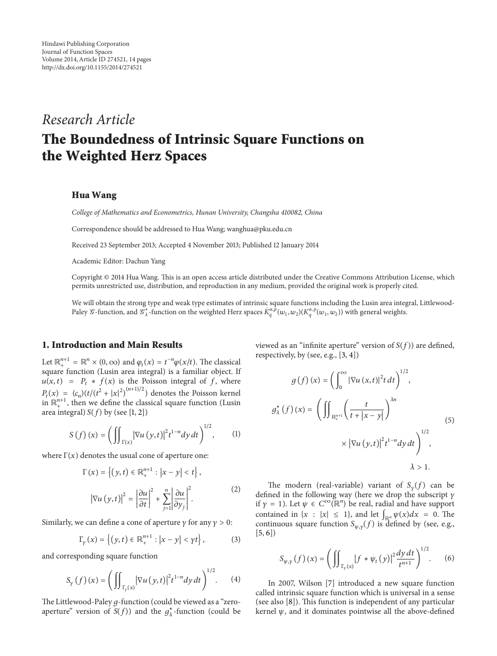 The Boundedness Of Intrinsic Square Functions On The Weighted Herz Spaces Topic Of Research Paper In Mathematics Download Scholarly Article Pdf And Read For Free On Cyberleninka Open Science Hub