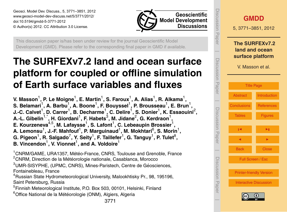 The SURFEXv7.2 land and ocean surface platform for coupled or
