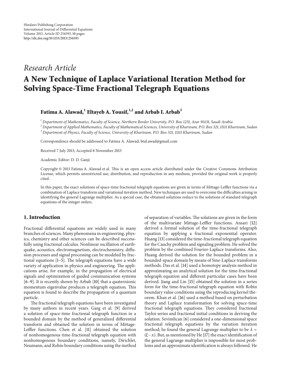 A New Technique Of Laplace Variational Iteration Method For Solving Space Time Fractional Telegraph Equations Topic Of Research Paper In Mathematics Download Scholarly Article Pdf And Read For Free On Cyberleninka Open