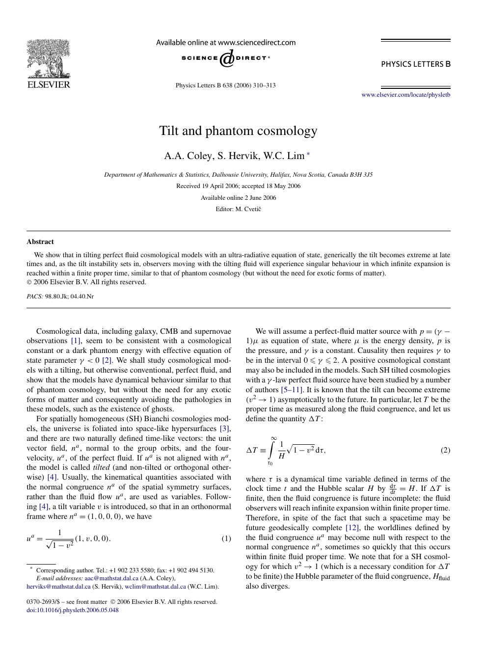 Tilt And Phantom Cosmology Topic Of Research Paper In Physical Sciences Download Scholarly Article Pdf And Read For Free On Cyberleninka Open Science Hub