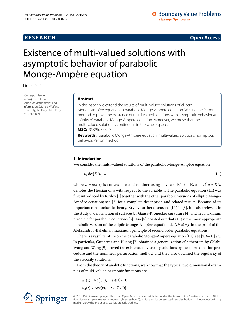 Existence Of Multi Valued Solutions With Asymptotic Behavior Of Parabolic Monge Ampere Equation Topic Of Research Paper In Mathematics Download Scholarly Article Pdf And Read For Free On Cyberleninka Open Science Hub