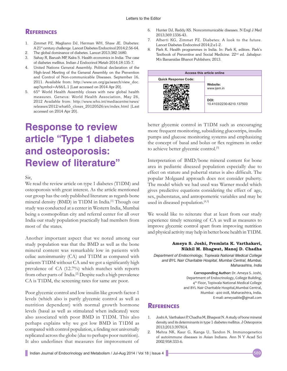 review of literature on diabetes mellitus in india
