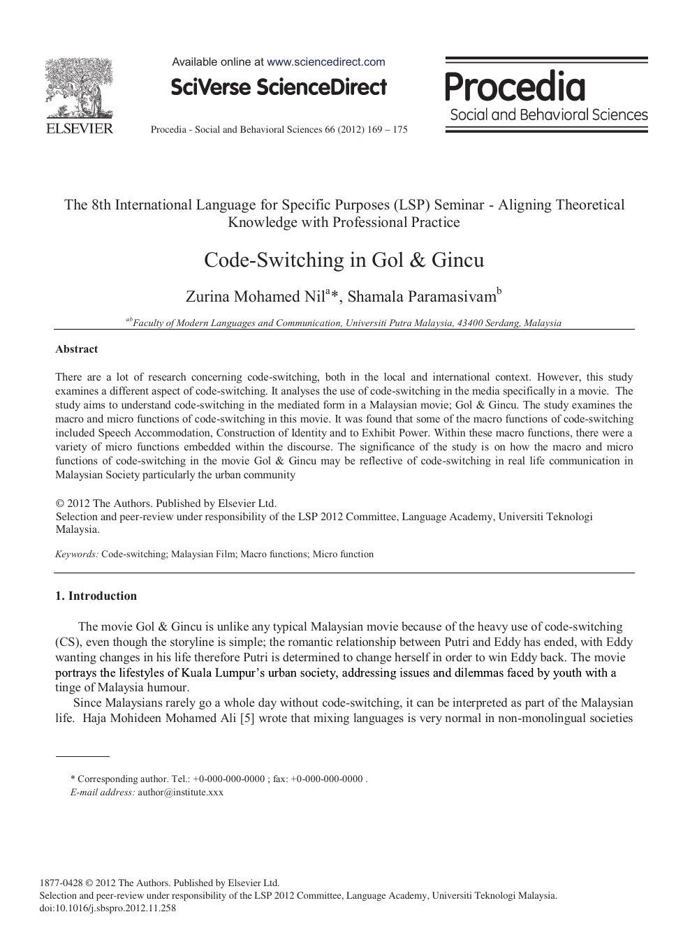 Code Switching In Gol Gincu Topic Of Research Paper In Civil Engineering Download Scholarly Article Pdf And Read For Free On Cyberleninka Open Science Hub