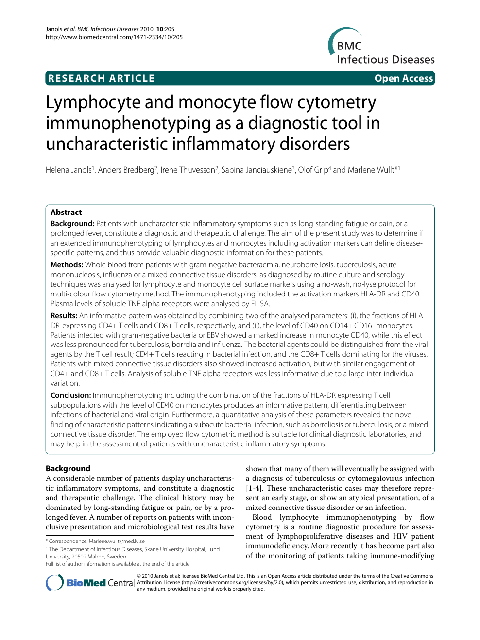 Lymphocyte And Monocyte Flow Cytometry Immunophenotyping As A Diagnostic Tool In Uncharacteristic Inflammatory Disorders Topic Of Research Paper In Clinical Medicine Download Scholarly Article Pdf And Read For Free On Cyberleninka