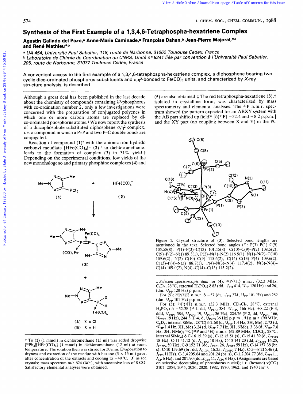 Synthesis Of The First Example Of A 1 3 4 6 Tetraphospha Hexatriene Complex Topic Of Research Paper In Chemical Sciences Download Scholarly Article Pdf And Read For Free On Cyberleninka Open Science Hub