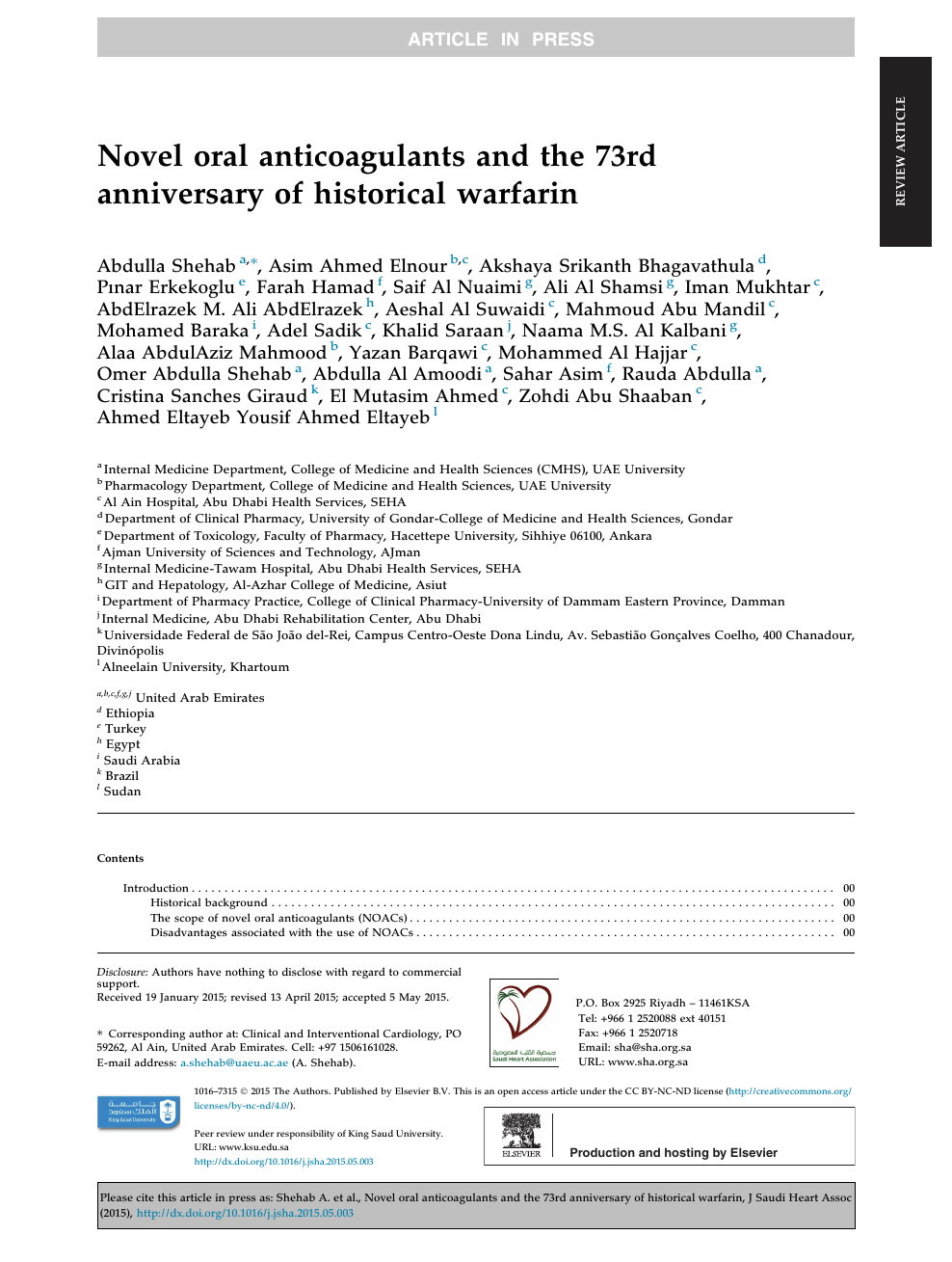 Novel Oral Anticoagulants And The 73rd Anniversary Of Historical Warfarin Topic Of Research Paper In Clinical Medicine Download Scholarly Article Pdf And Read For Free On Cyberleninka Open Science Hub