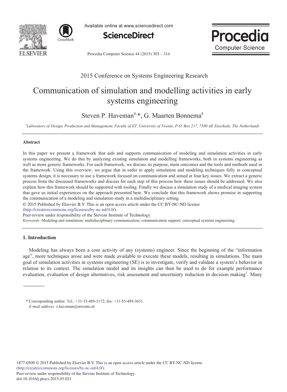 Communication Of Simulation And Modelling Activities In Early Systems Engineering Topic Of Research Paper In Computer And Information Sciences Download Scholarly Article Pdf And Read For Free On Cyberleninka Open Science