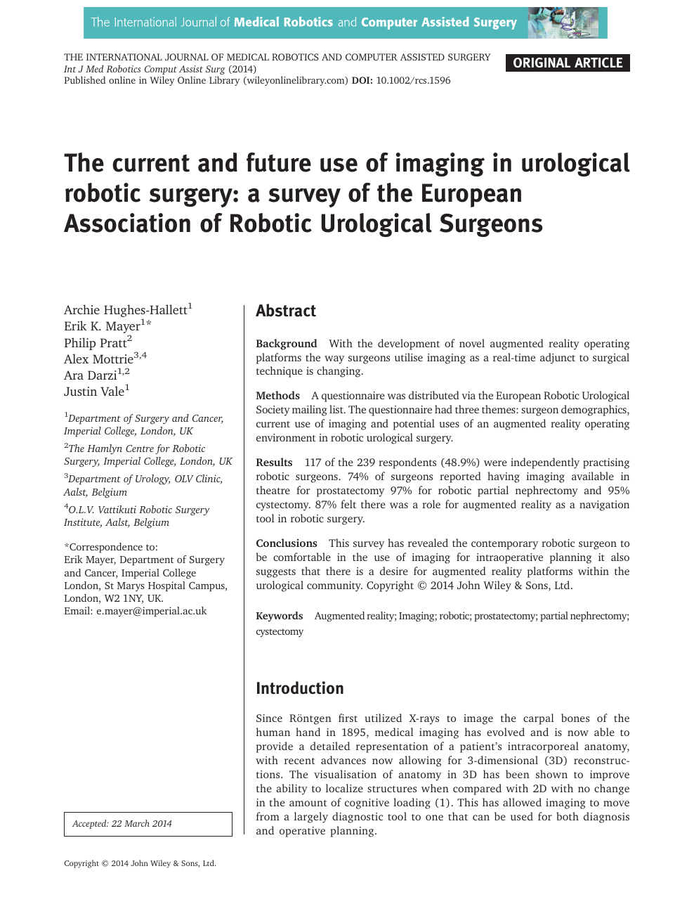research paper on robotic surgery