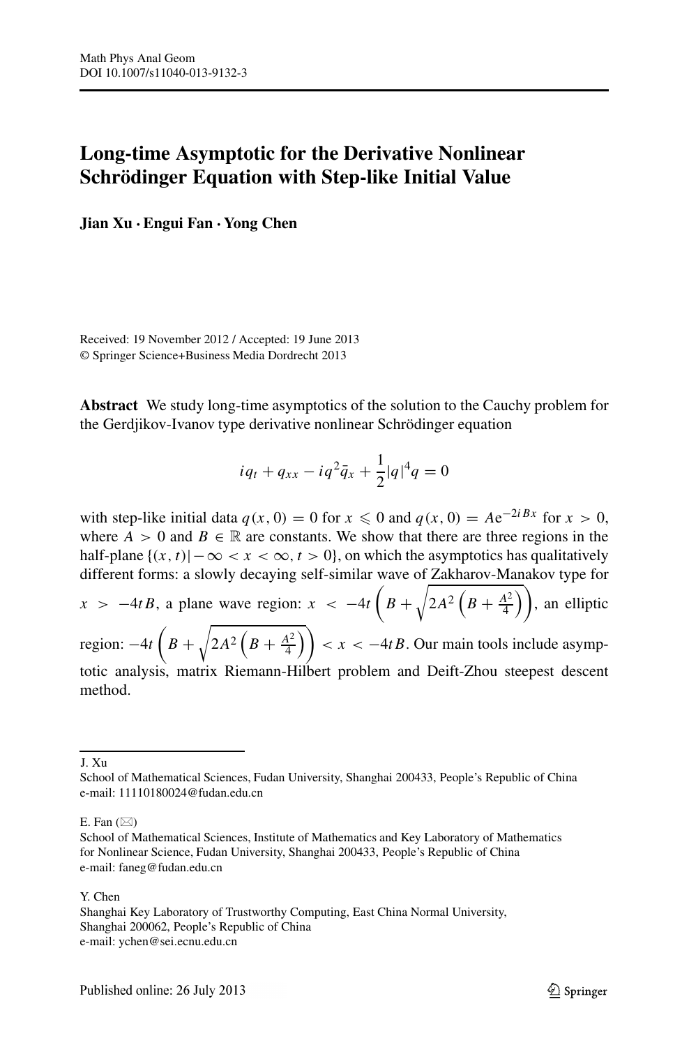 Long Time Asymptotic For The Derivative Nonlinear Schrodinger Equation With Step Like Initial Value Topic Of Research Paper In Mathematics Download Scholarly Article Pdf And Read For Free On Cyberleninka Open Science Hub