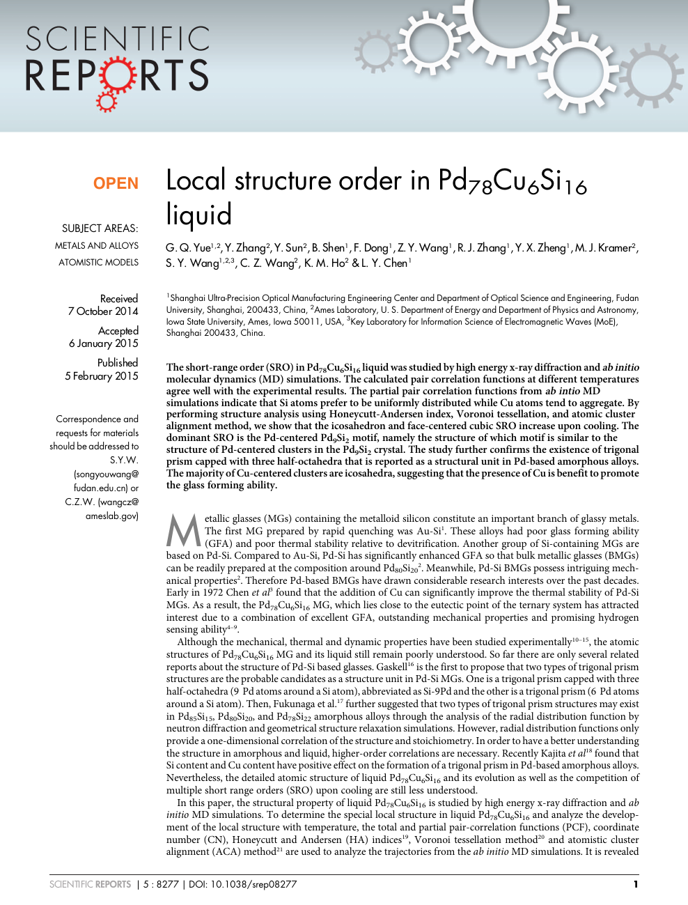 Local Structure Order In Pd78cu6si16 Liquid Topic Of Research Paper In Materials Engineering Download Scholarly Article Pdf And Read For Free On Cyberleninka Open Science Hub