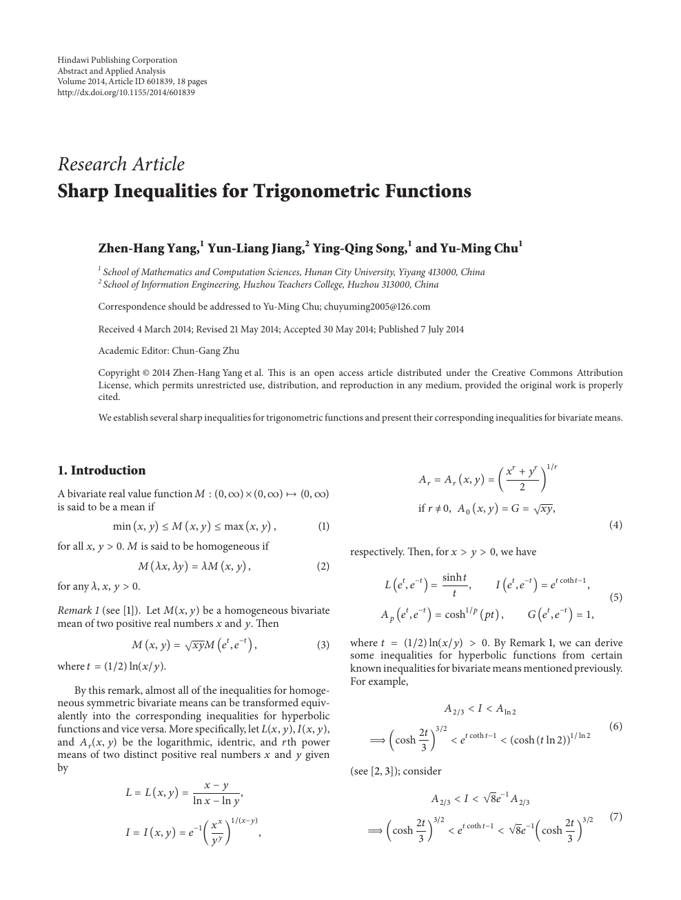 Sharp Inequalities For Trigonometric Functions Topic Of Research Paper In Mathematics Download Scholarly Article Pdf And Read For Free On Cyberleninka Open Science Hub