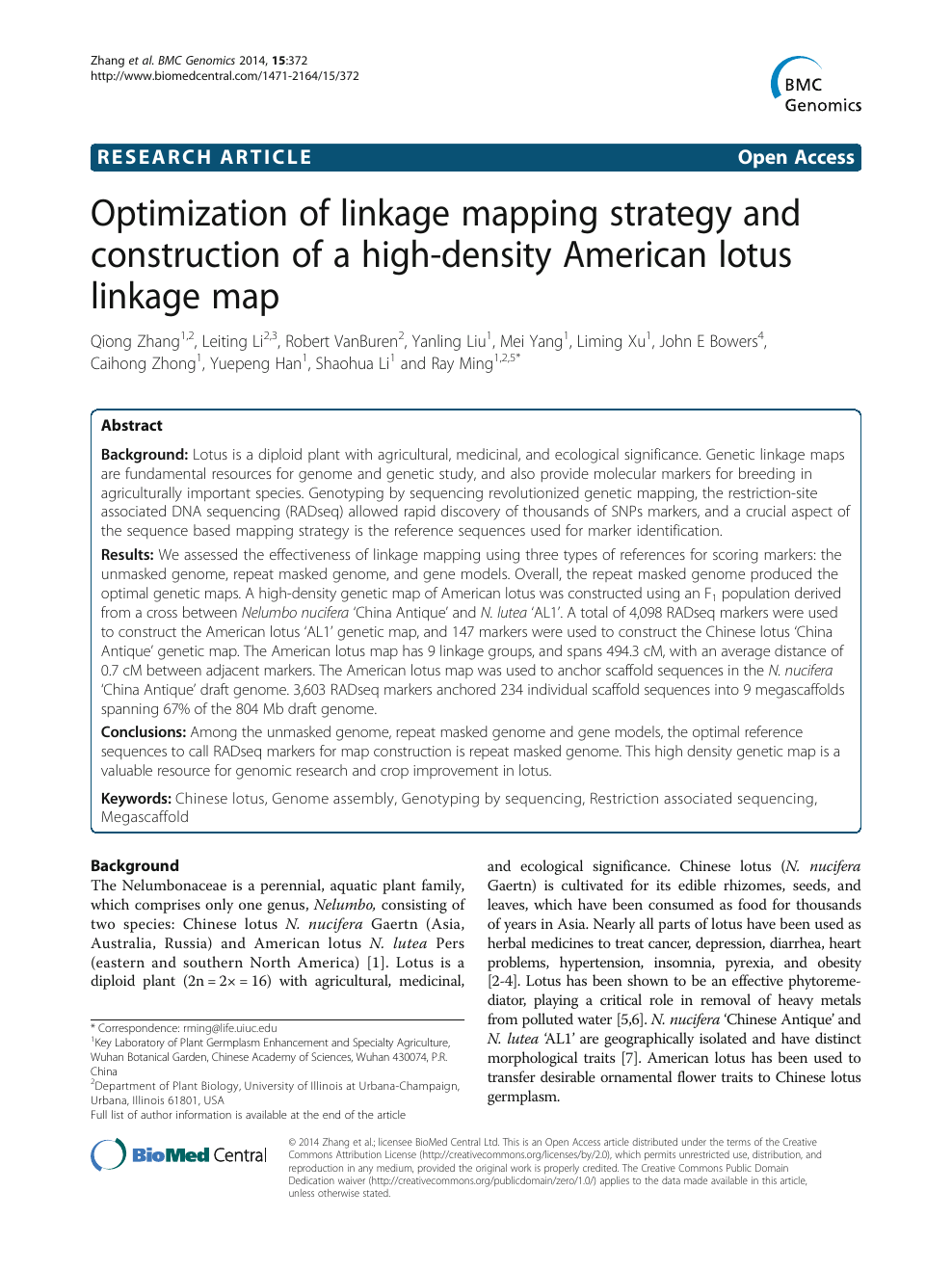Optimization Of Linkage Mapping Strategy And Construction Of A