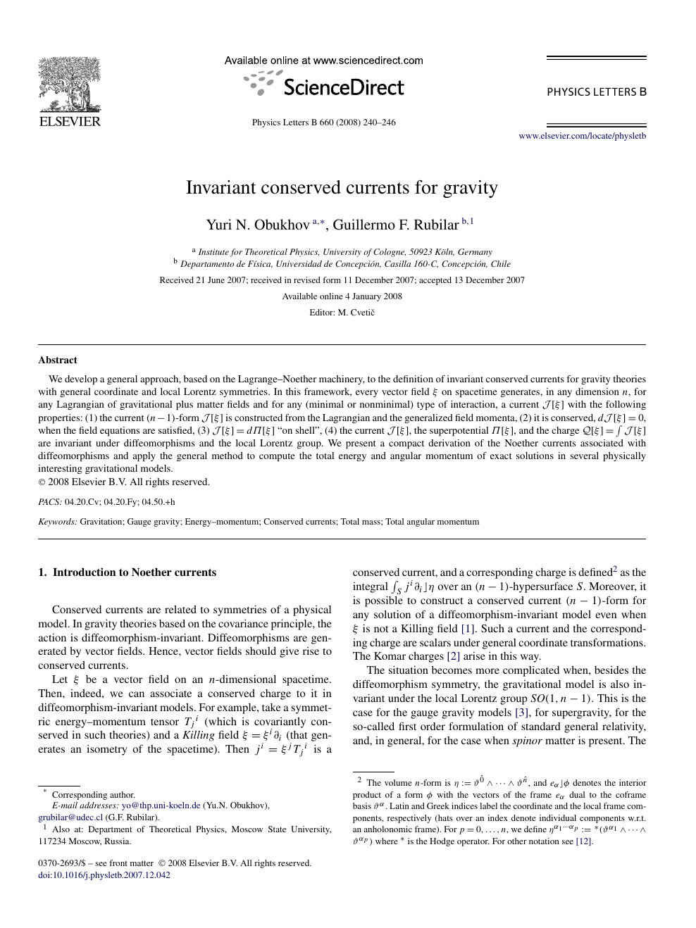 Invariant Conserved Currents For Gravity Topic Of Research Paper In Physical Sciences Download Scholarly Article Pdf And Read For Free On Cyberleninka Open Science Hub
