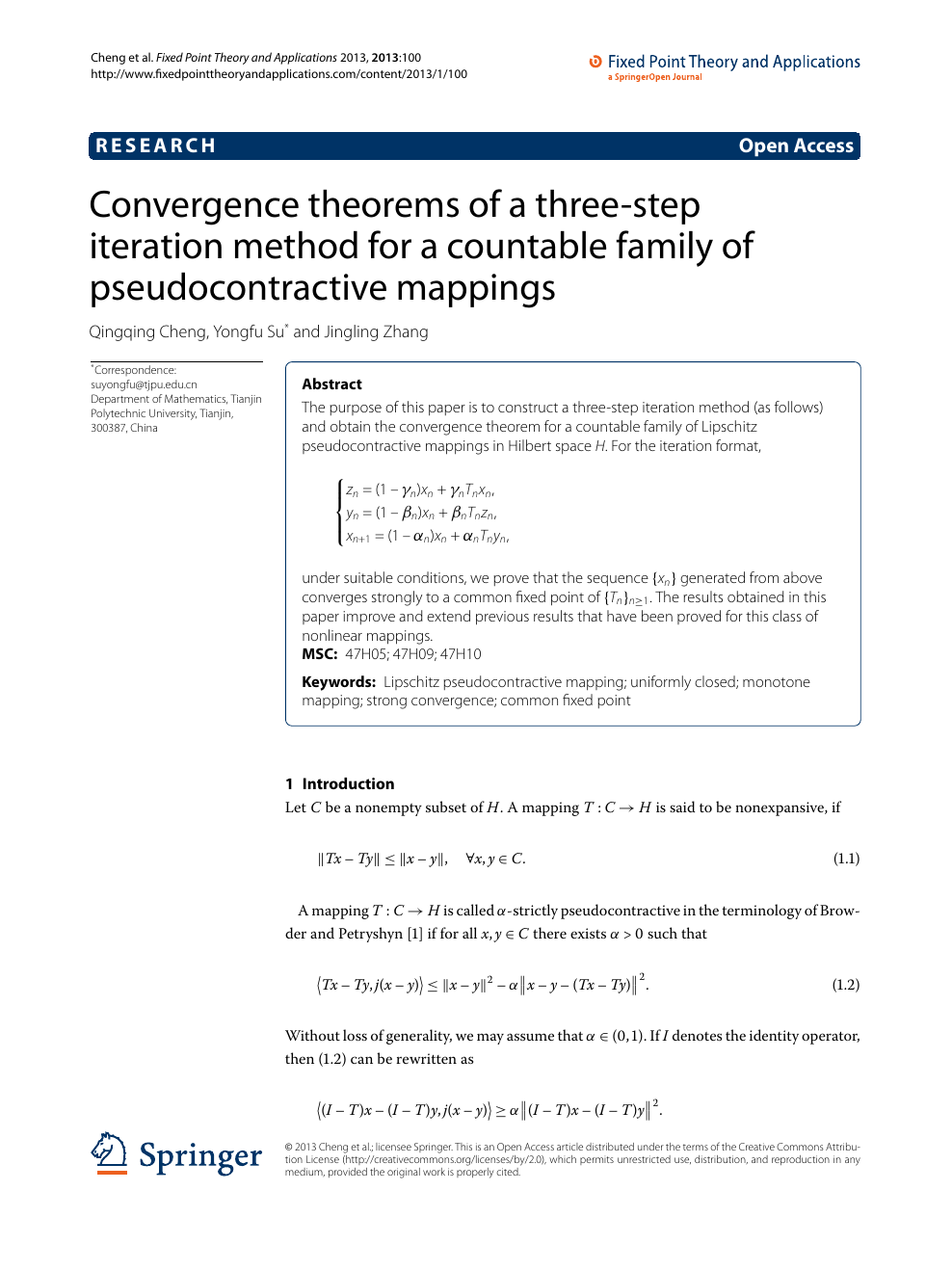 Convergence Theorems Of A Three Step Iteration Method For A Countable Family Of Pseudocontractive Mappings Topic Of Research Paper In Mathematics Download Scholarly Article Pdf And Read For Free On Cyberleninka Open