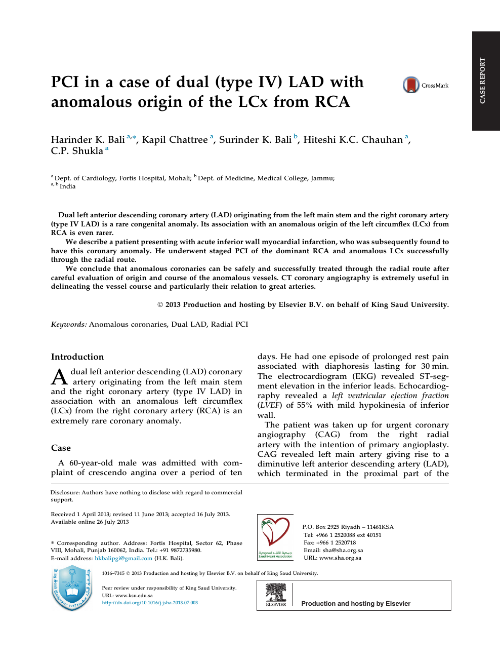 Pci In A Case Of Dual Type Iv Lad With Anomalous Origin Of The Lcx From Rca Topic Of Research Paper In Clinical Medicine Download Scholarly Article Pdf And Read For