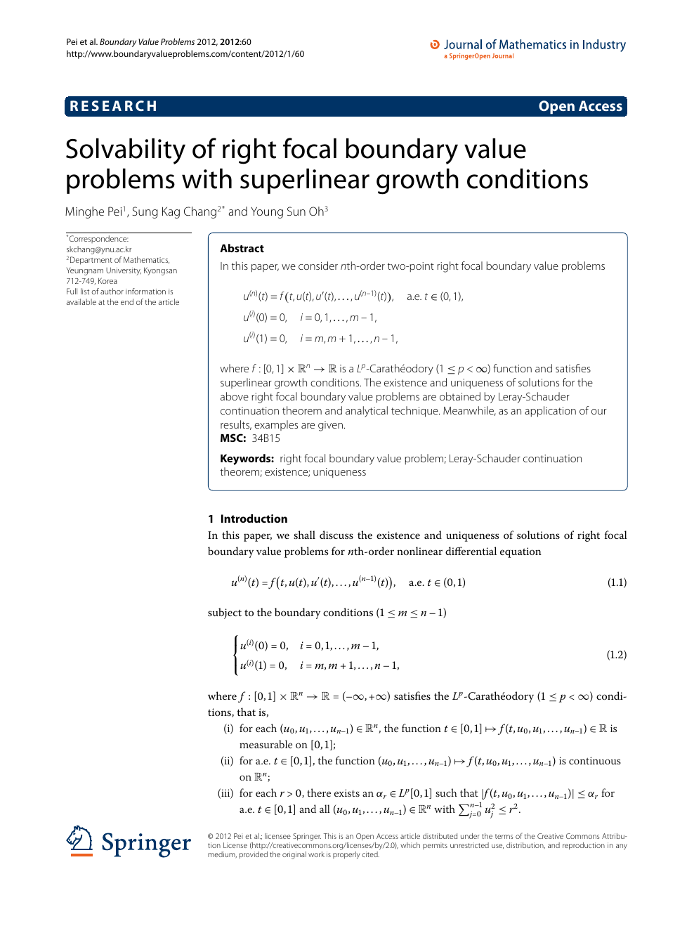 Solvability Of Right Focal Boundary Value Problems With Superlinear Growth Conditions Topic Of Research Paper In Mathematics Download Scholarly Article Pdf And Read For Free On Cyberleninka Open Science Hub