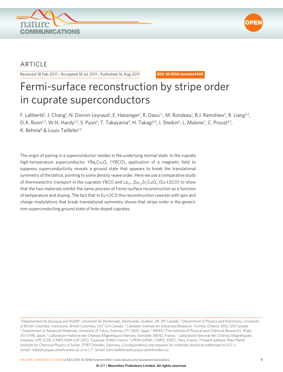 Fermi Surface Reconstruction By Stripe Order In Cuprate Superconductors Topic Of Research Paper In Physical Sciences Download Scholarly Article Pdf And Read For Free On Cyberleninka Open Science Hub