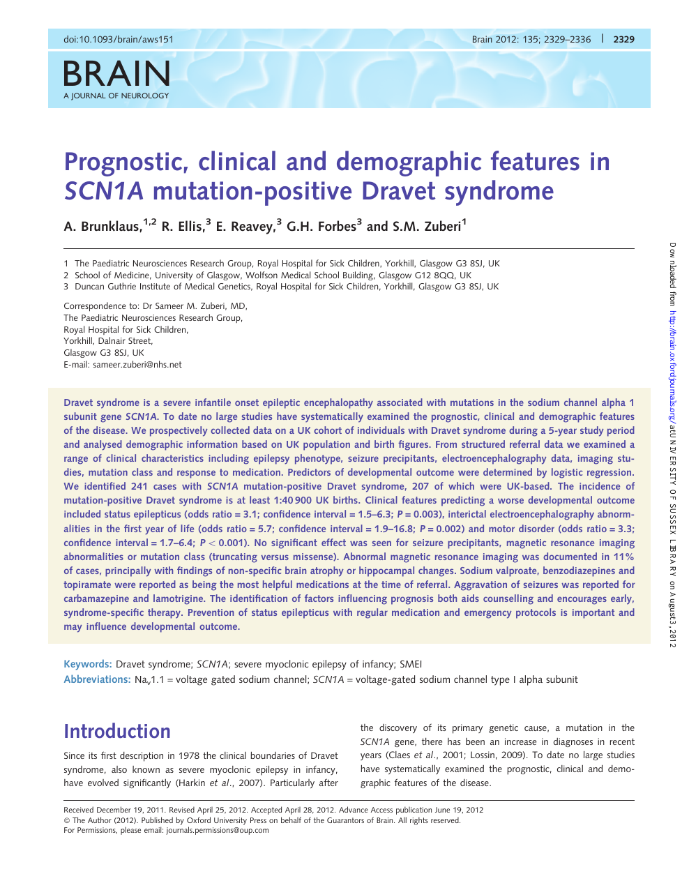 Prognostic Clinical And Demographic Features In Scn1a Mutation Positive Dravet Syndrome Topic Of Research Paper In Clinical Medicine Download Scholarly Article Pdf And Read For Free On Cyberleninka Open Science Hub