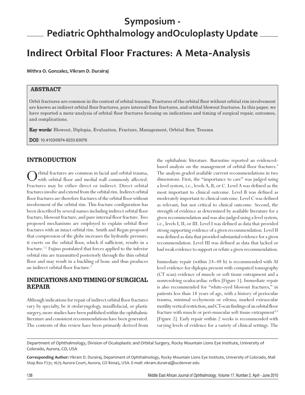 Indirect Orbital Floor Fractures A Meta Analysis Topic Of Research Paper In Clinical Medicine Download Scholarly Article Pdf And Read For Free On Cyberleninka Open Science Hub