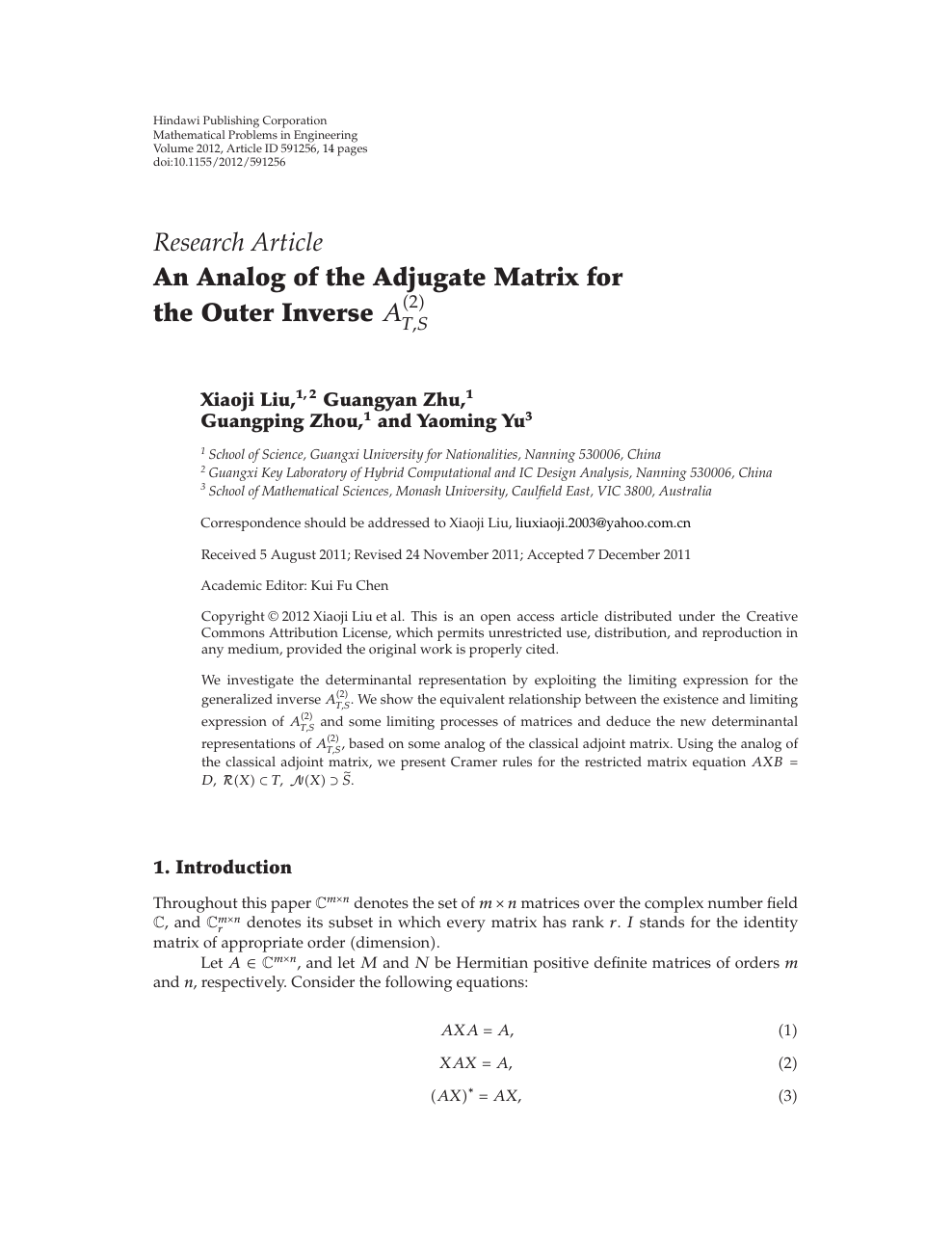 An Analog Of The Adjugate Matrix For The Outer Inverse A T S 2 Topic Of Research Paper In Mathematics Download Scholarly Article Pdf And Read For Free On Cyberleninka Open Science Hub