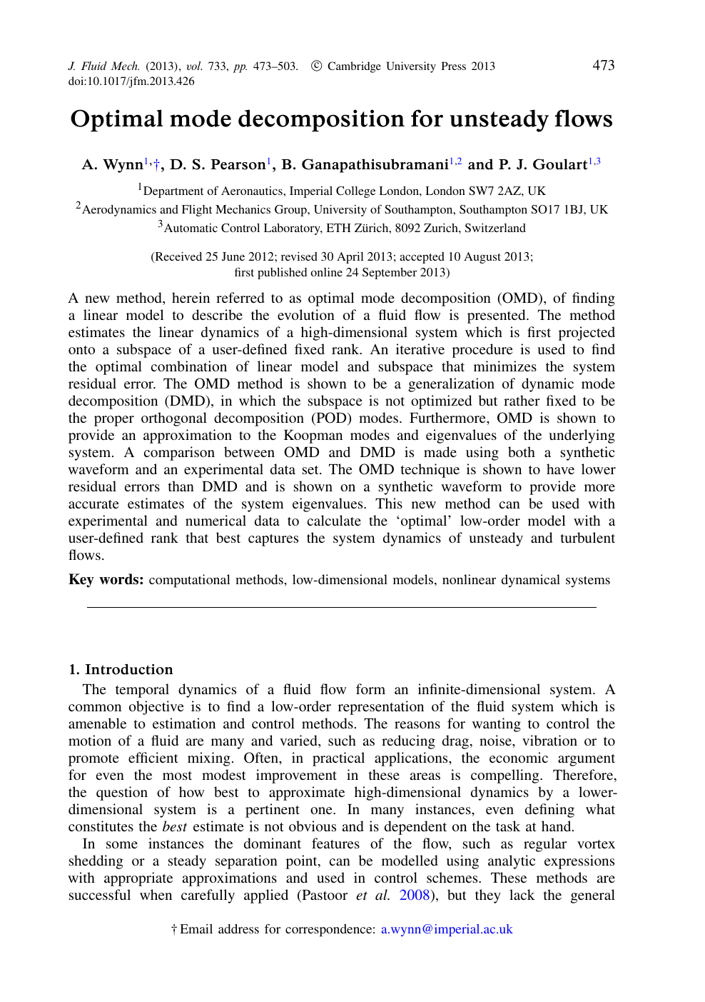 Optimal Mode Decomposition For Unsteady Flows Topic Of Research Paper In Electrical Engineering Electronic Engineering Information Engineering Download Scholarly Article Pdf And Read For Free On Cyberleninka Open Science Hub