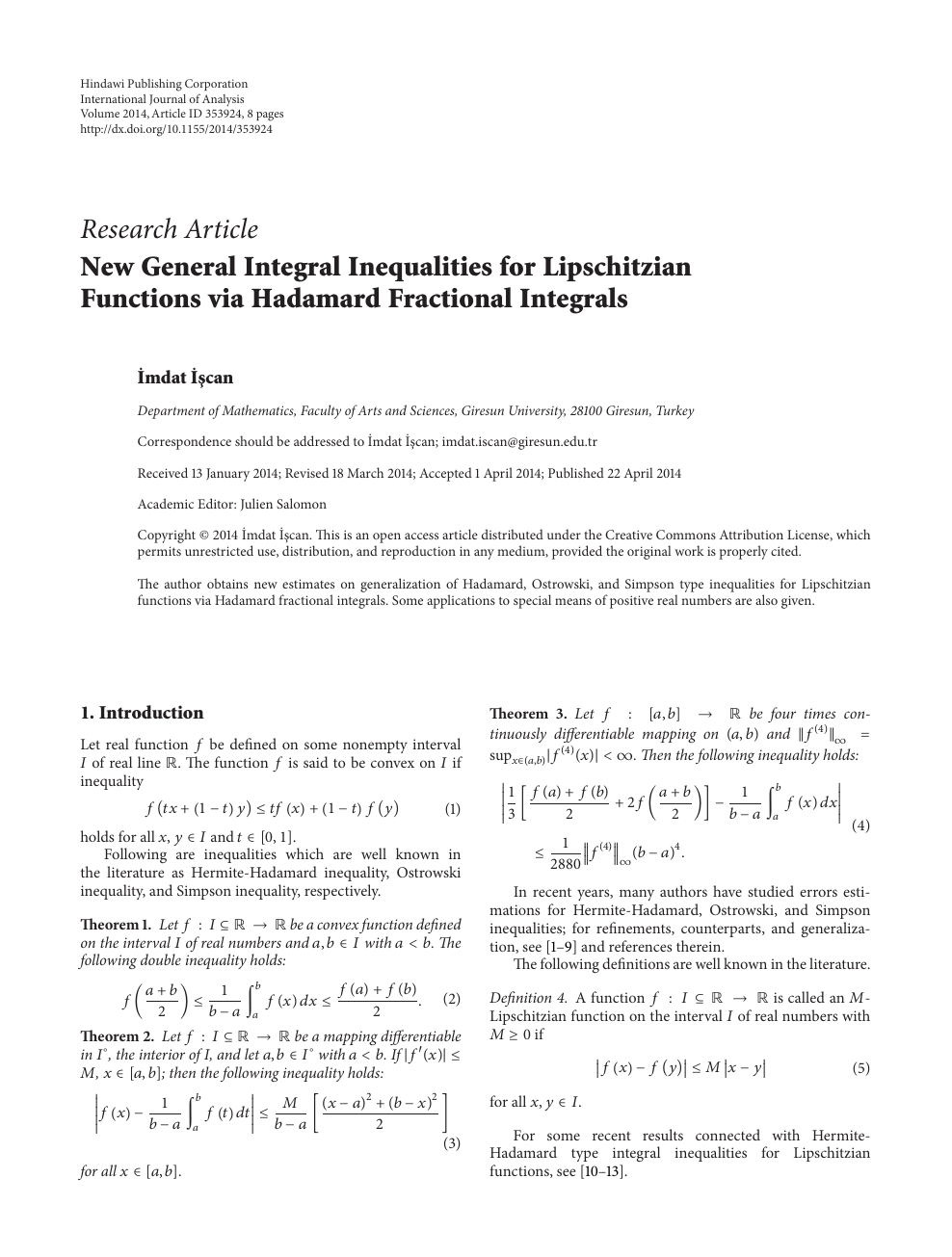 New General Integral Inequalities For Lipschitzian Functions Via Hadamard Fractional Integrals Topic Of Research Paper In Mathematics Download Scholarly Article Pdf And Read For Free On Cyberleninka Open Science Hub