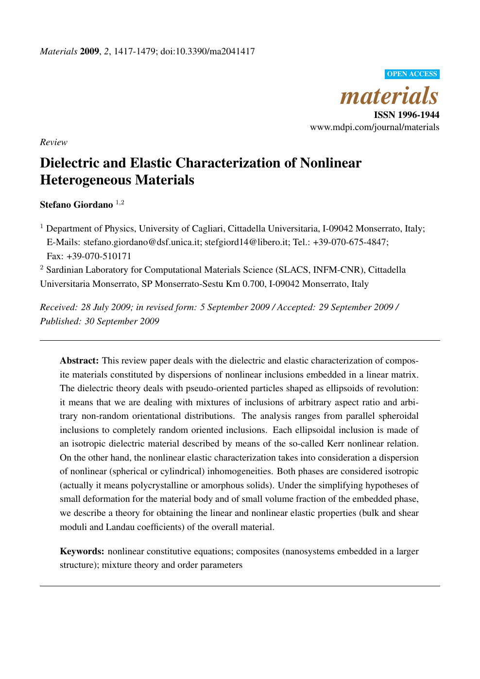 Dielectric And Elastic Characterization Of Nonlinear Heterogeneous Materials Topic Of Research Paper In Mathematics Download Scholarly Article Pdf And Read For Free On Cyberleninka Open Science Hub