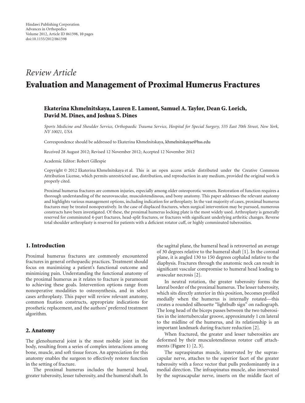 Evaluation And Management Of Proximal Humerus Fractures Topic Of Research Paper In Clinical Medicine Download Scholarly Article Pdf And Read For Free On Cyberleninka Open Science Hub