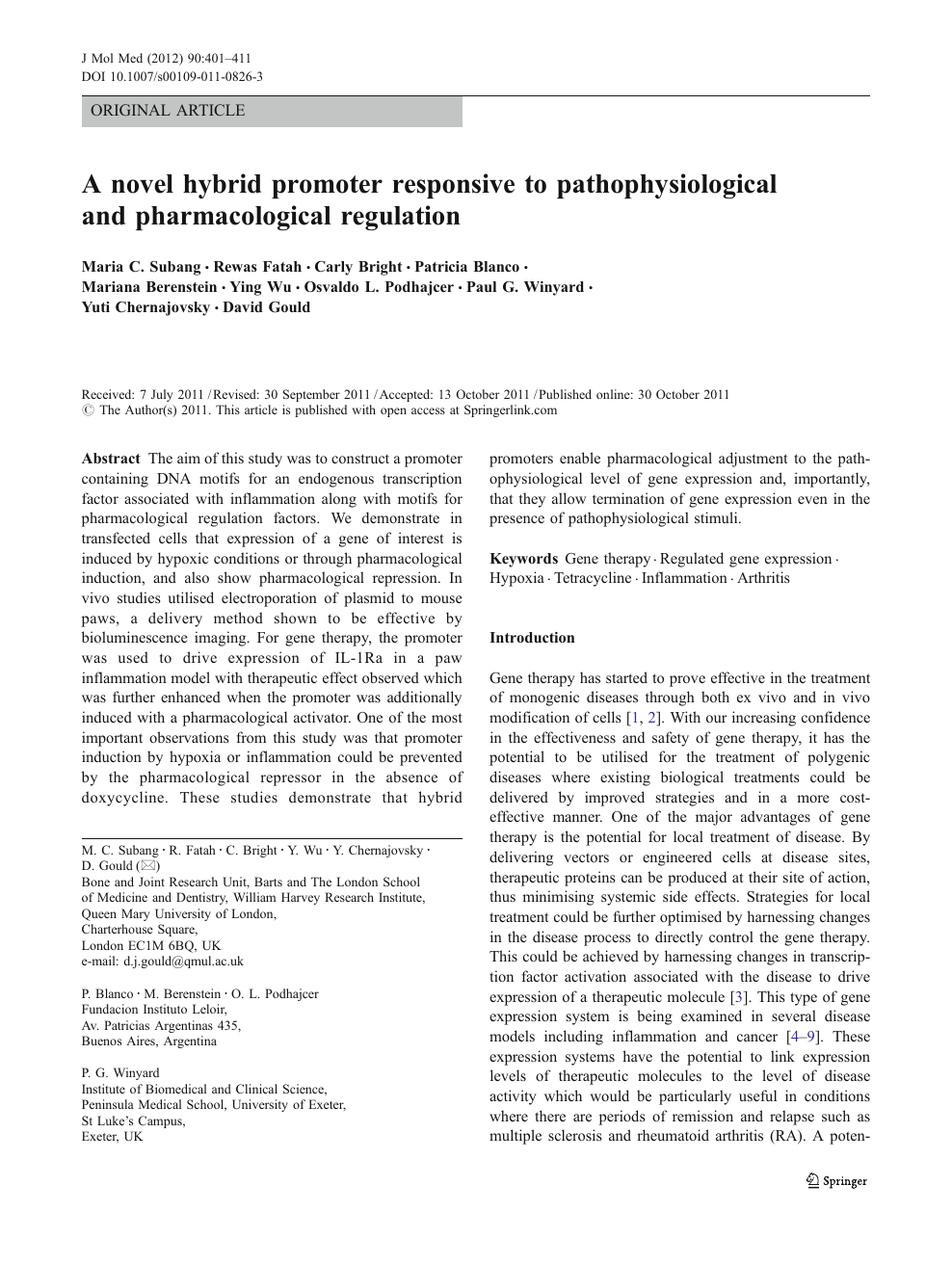 A Novel Hybrid Promoter Responsive To Pathophysiological And Pharmacological Regulation Topic Of Research Paper In Biological Sciences Download Scholarly Article Pdf And Read For Free On Cyberleninka Open Science Hub