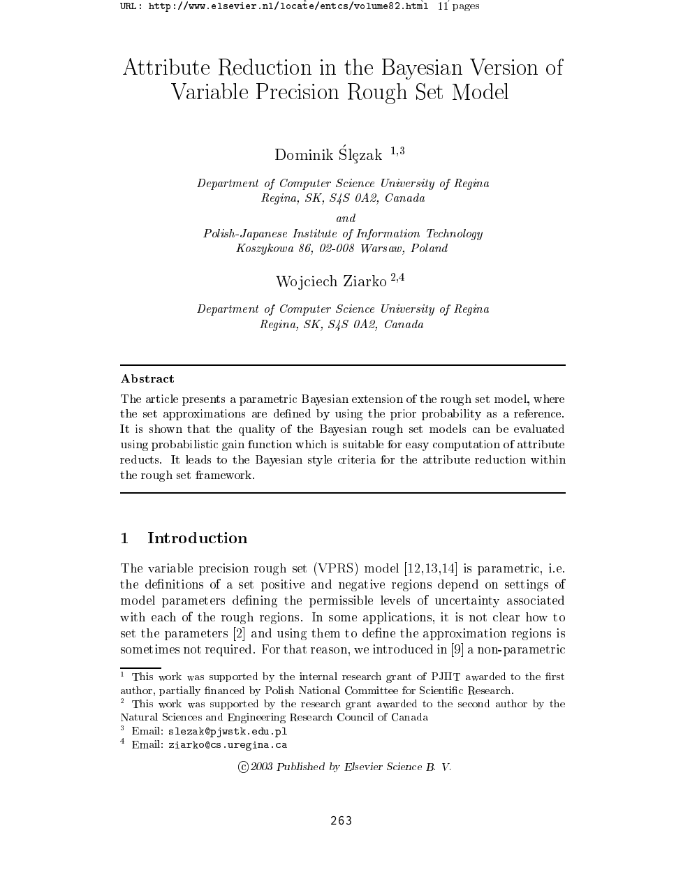 Attribute Reduction In The Bayesian Version Of Variable Precision Rough Set Model Topic Of Research Paper In Computer And Information Sciences Download Scholarly Article Pdf And Read For Free On Cyberleninka