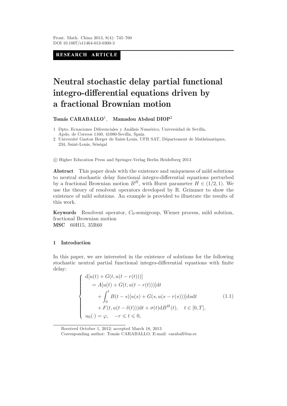 Neutral Stochastic Delay Partial Functional Integro Differential Equations Driven By A Fractional Brownian Motion Topic Of Research Paper In Mathematics Download Scholarly Article Pdf And Read For Free On Cyberleninka Open Science