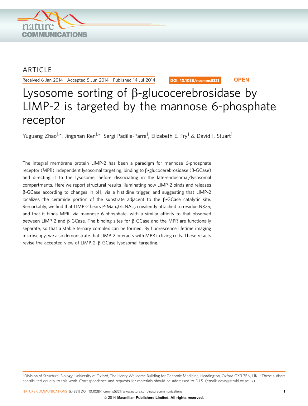 Lysosome Sorting Of B Glucocerebrosidase By Limp 2 Is Targeted By The Mannose 6 Phosphate Receptor Topic Of Research Paper In Biological Sciences Download Scholarly Article Pdf And Read For Free On Cyberleninka Open