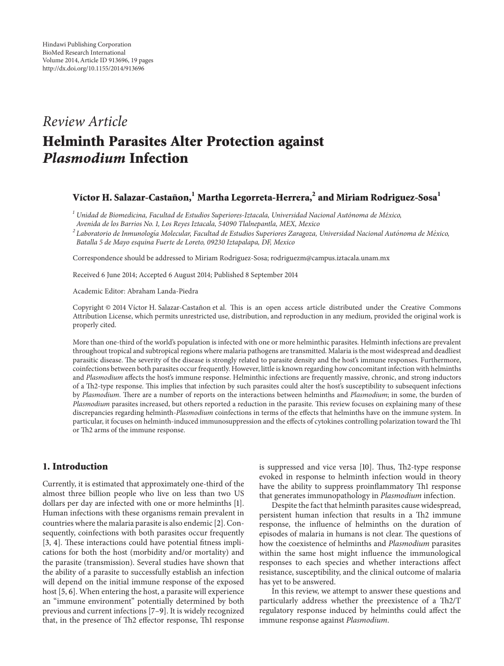 Helminth Parasites Alter Protection Against Plasmodium