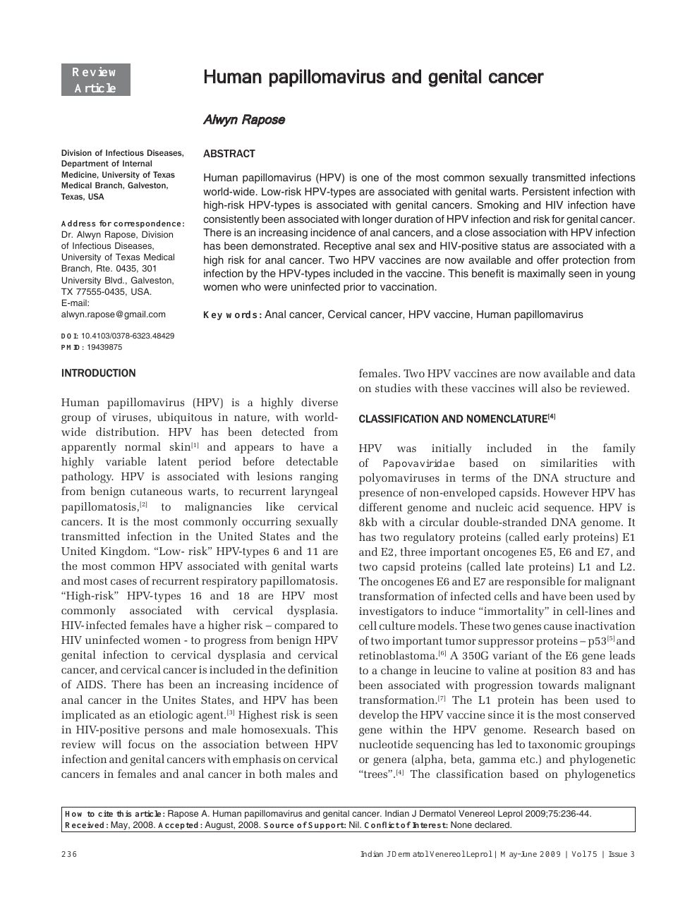Human papillomavirus articles. Anida-Maria Babtan - Google Scholar Citations