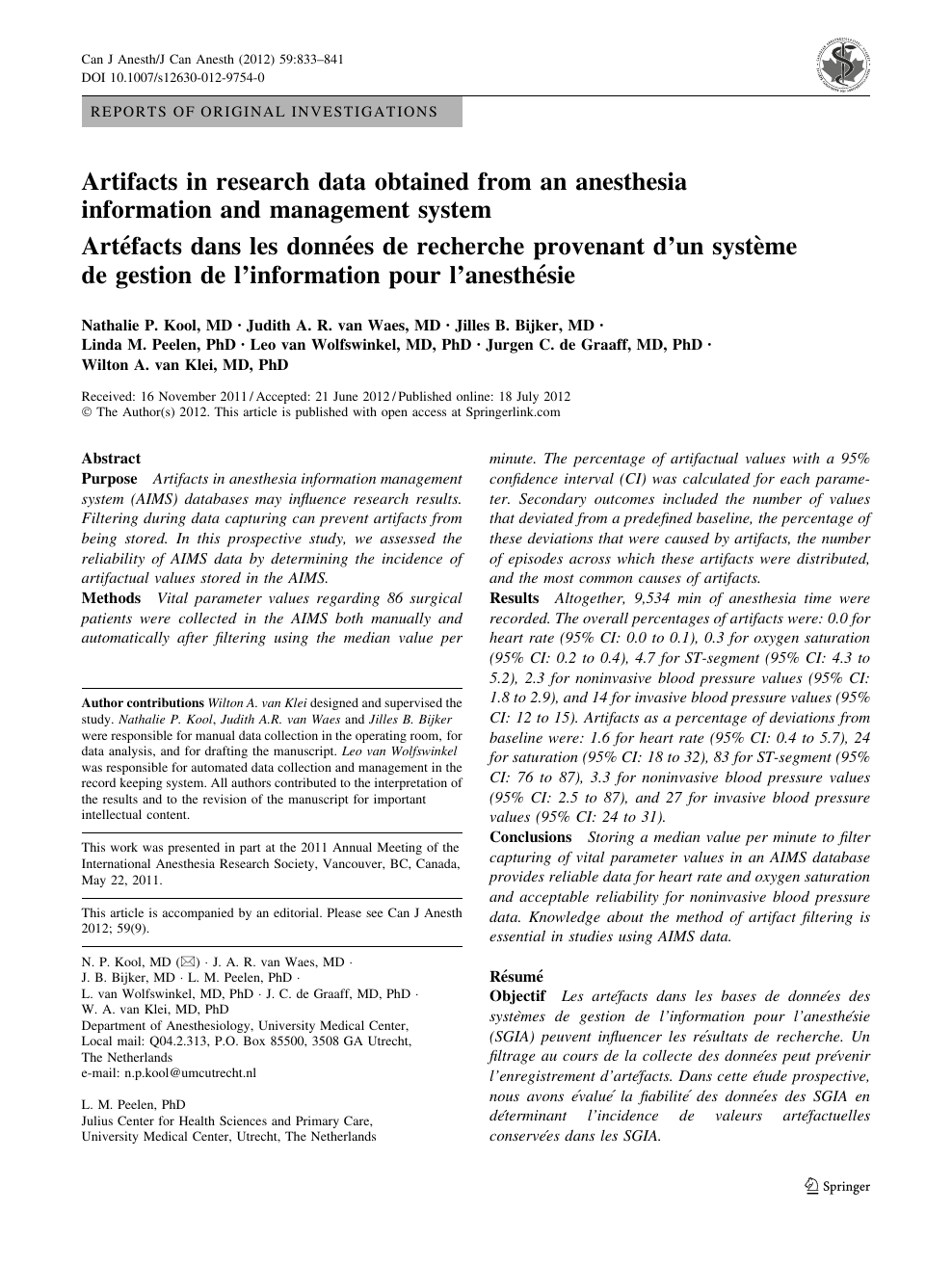 Artifacts In Research Data Obtained From An Anesthesia Information And Management System Topic Of Research Paper In Medical Engineering Download Scholarly Article Pdf And Read For Free On Cyberleninka Open Science