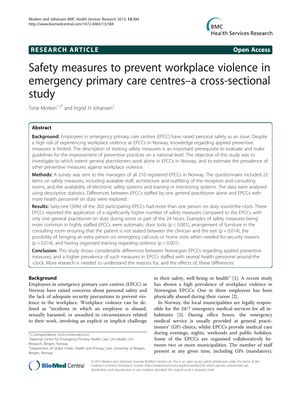 workplace safety research paper